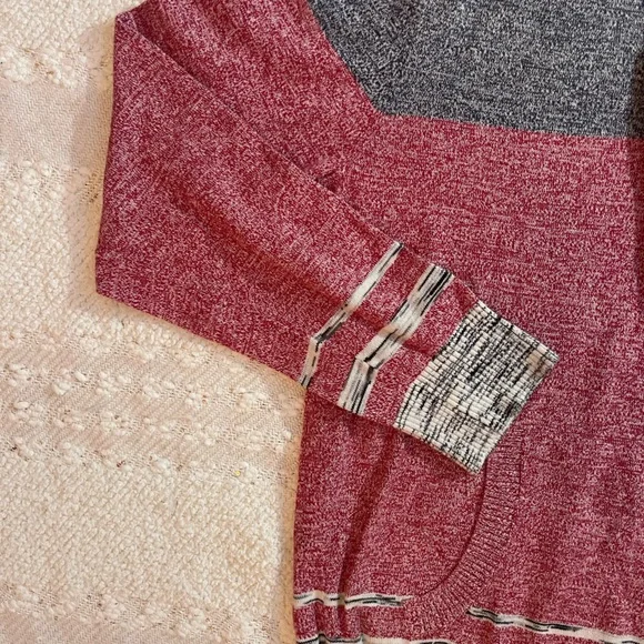 CPO Provisions (Urban Outfitters) Men’s Rd/Gra Henley Hooded Sweater - Picture 4 of 7